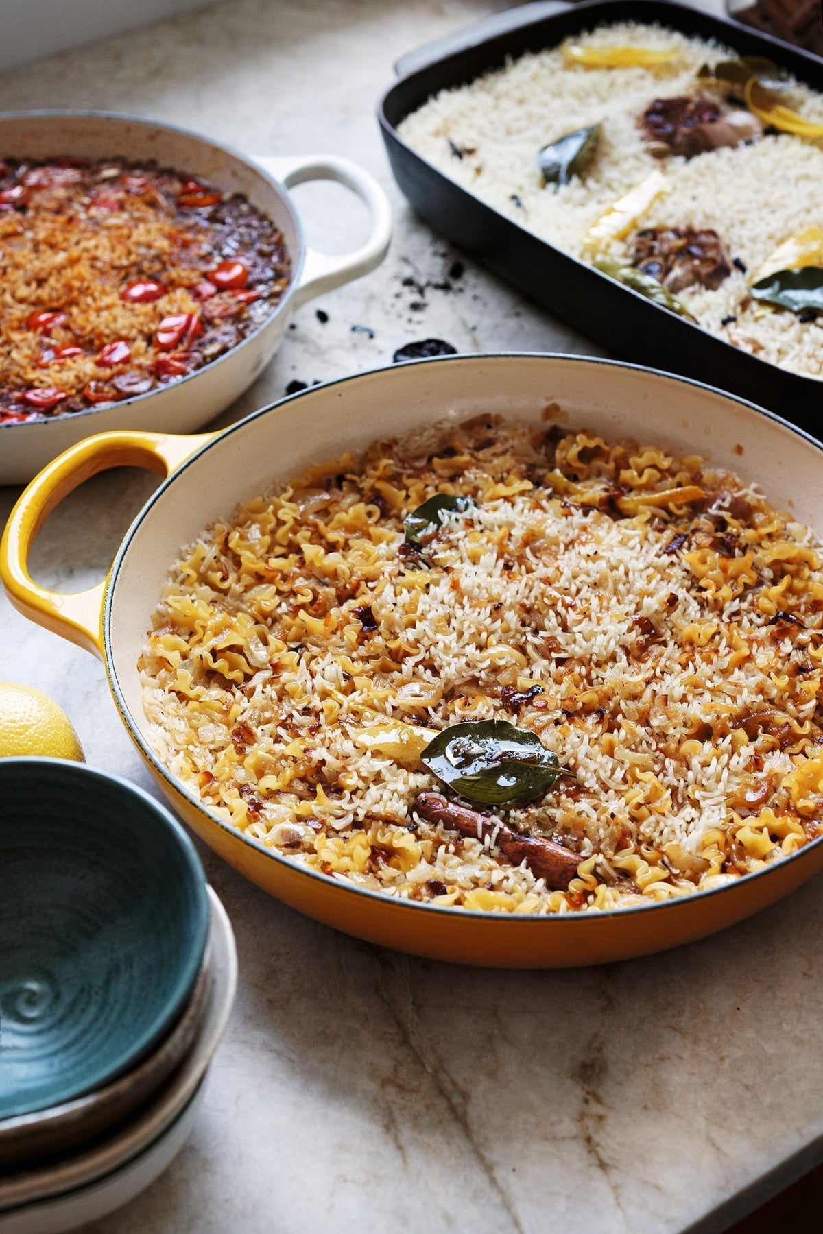 Brown Butter Rice with Pasta and Lemon