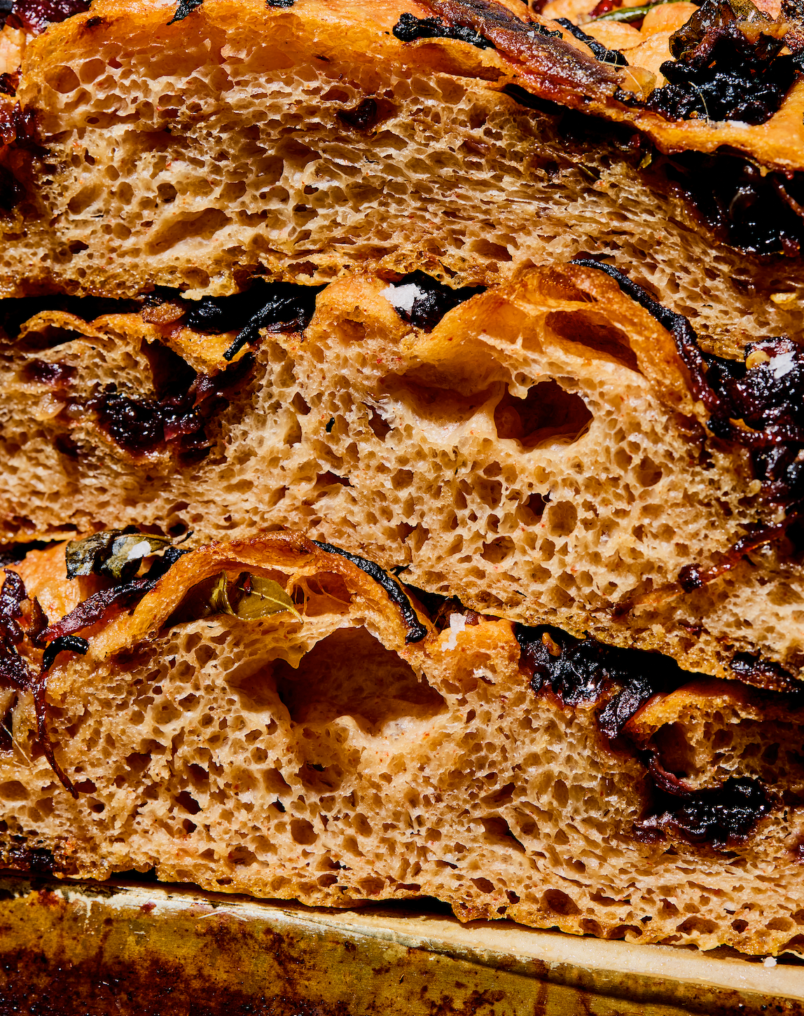 No-Knead Chili Focaccia with Seeni Sambol