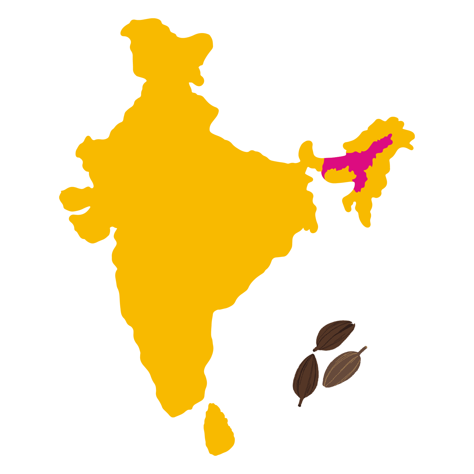 Grown in <br> Tinsukia, Assam
