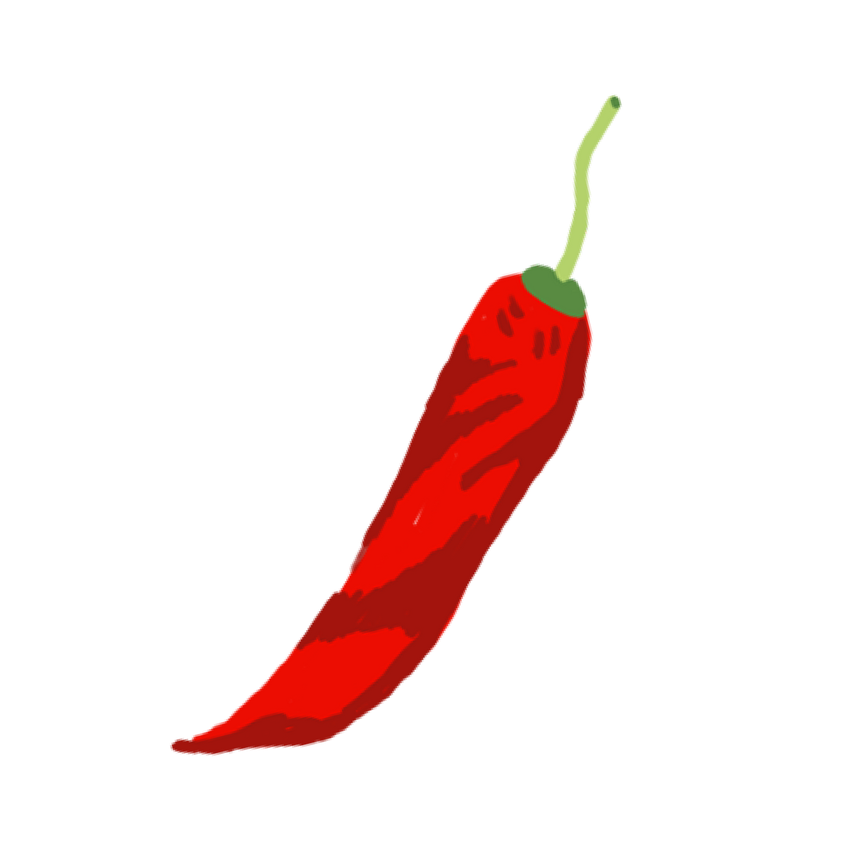 Illustration of a red chilli.